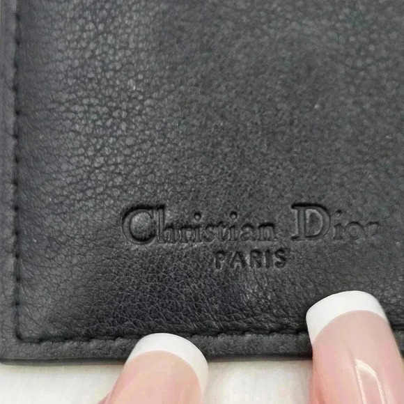 Dior Black Leather Studded Flap Card Holder - Picture 11 of 16